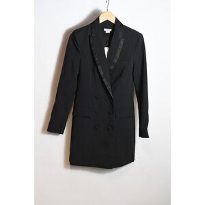 JASON WU Woman's Navy and Black Tuxedo Jacket Blazer Size S NEW